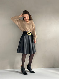 Rok zwart eco-leder - Chic by R