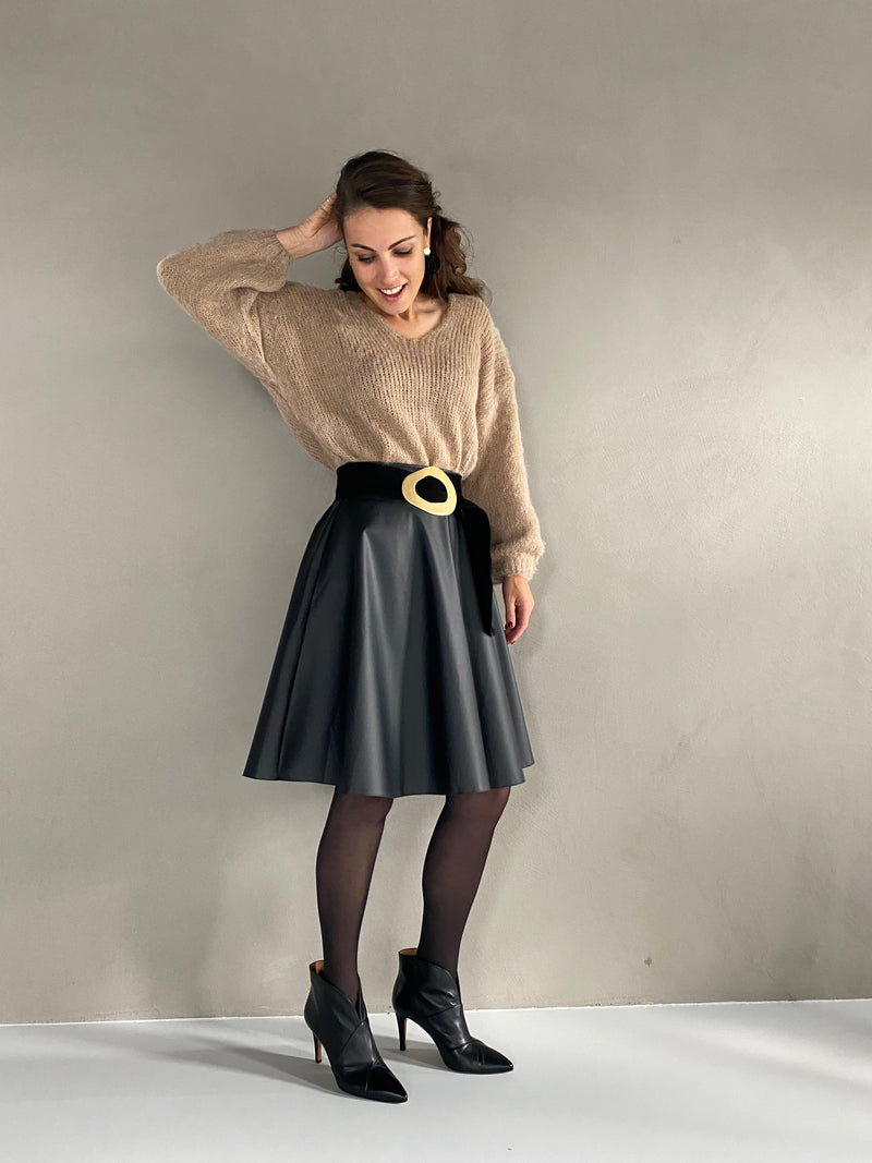 Rok zwart eco-leder - Chic by R