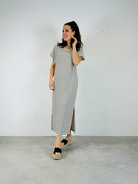 Sailor dress beige/black