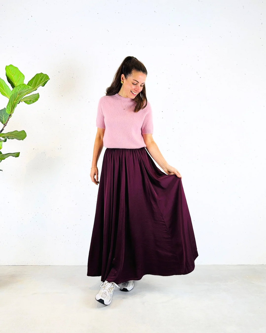 Skirt Meghan Aubergine