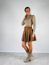 Rok leatherlook bruin - Chic by R