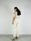 High-waist pantalon off-white - Chic by R