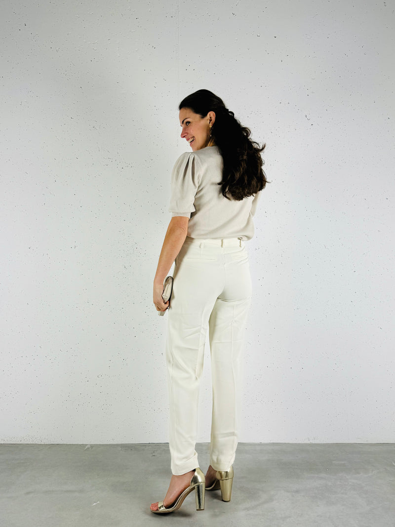 High-waist pantalon off-white - Chic by R