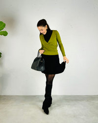 Overslag sweater Olive Jhenit