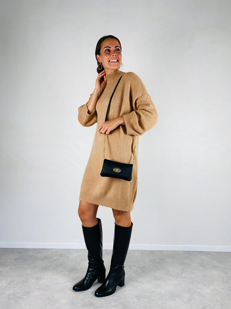 Jurk camel alpaca - Chic by R