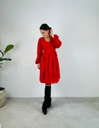 Feani dress rood A-View