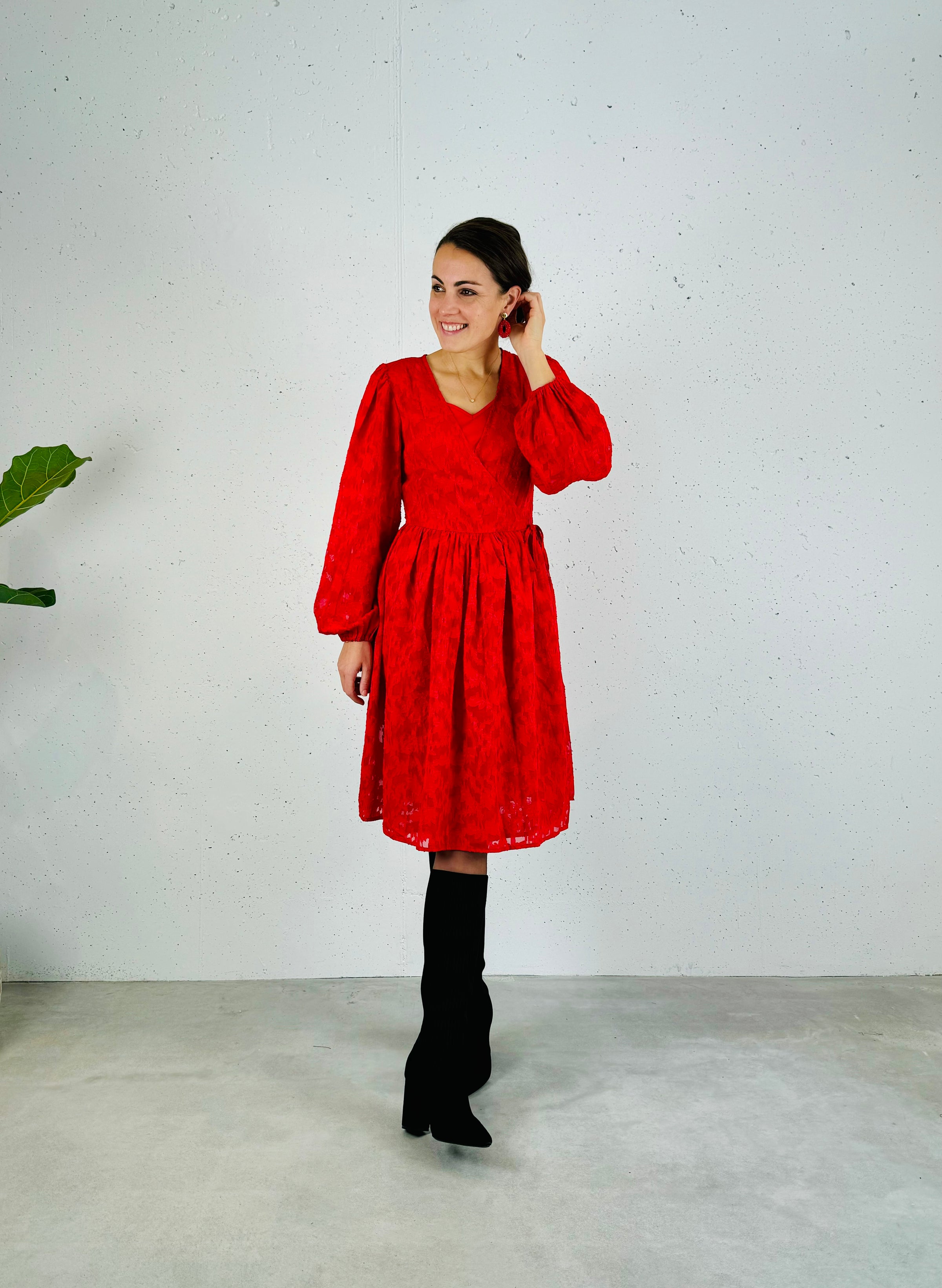 Feani dress rood A-View