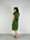 Dress groen met wikkeltaille - Chic by R